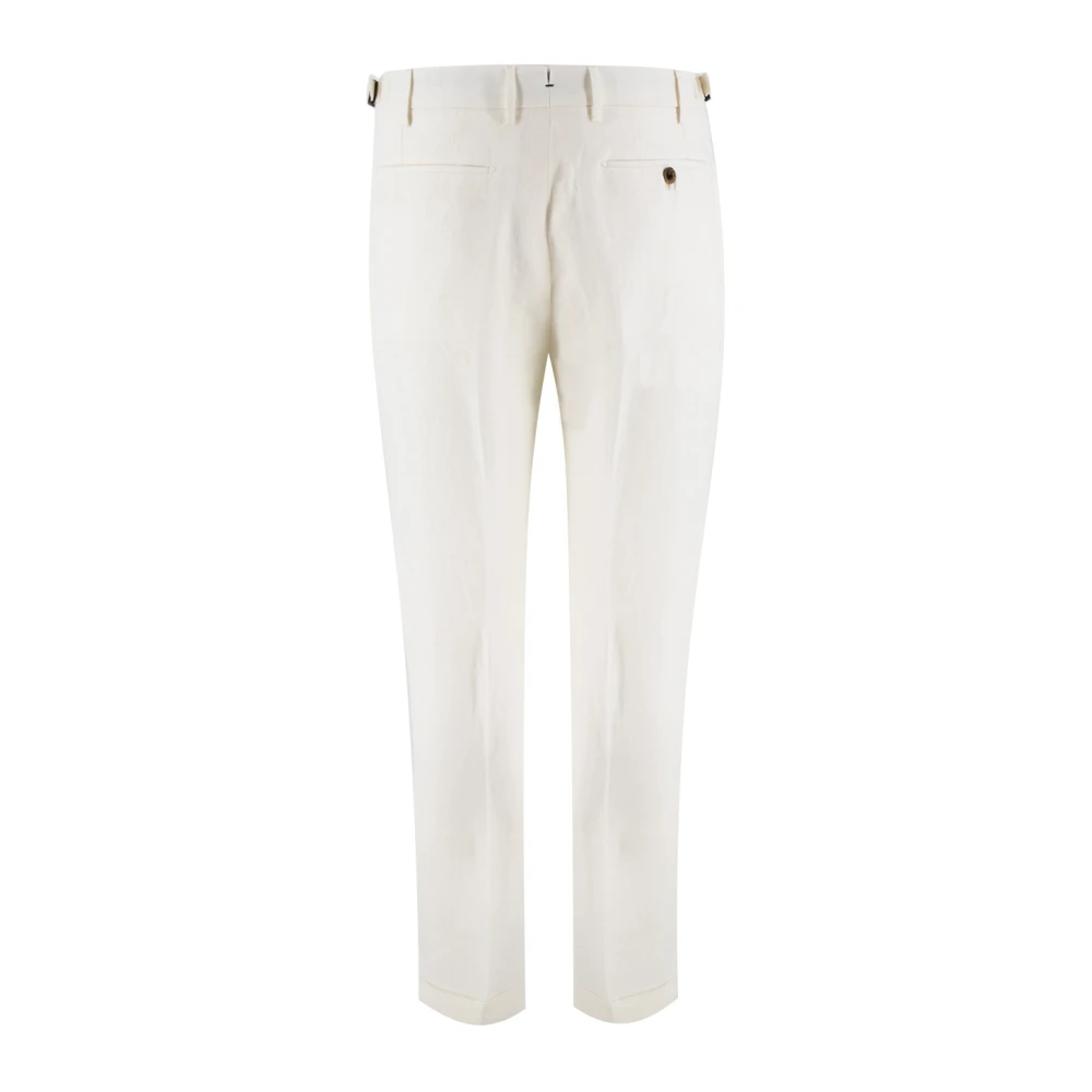 Berwich Linnen Herenbroek Slim Fit White Heren