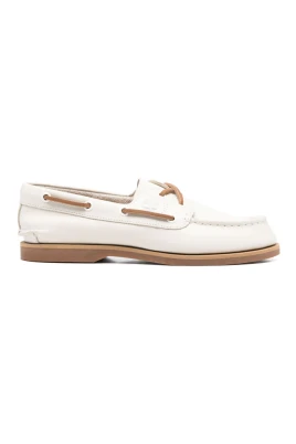 Beige Platta Skor Snörning Gummisula