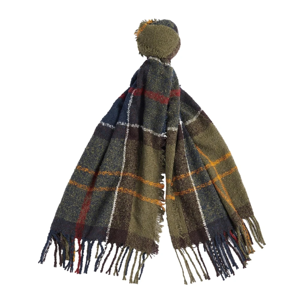 Barbour Tartan Boucle Sjaal Klassieke Stijl Multicolor Dames