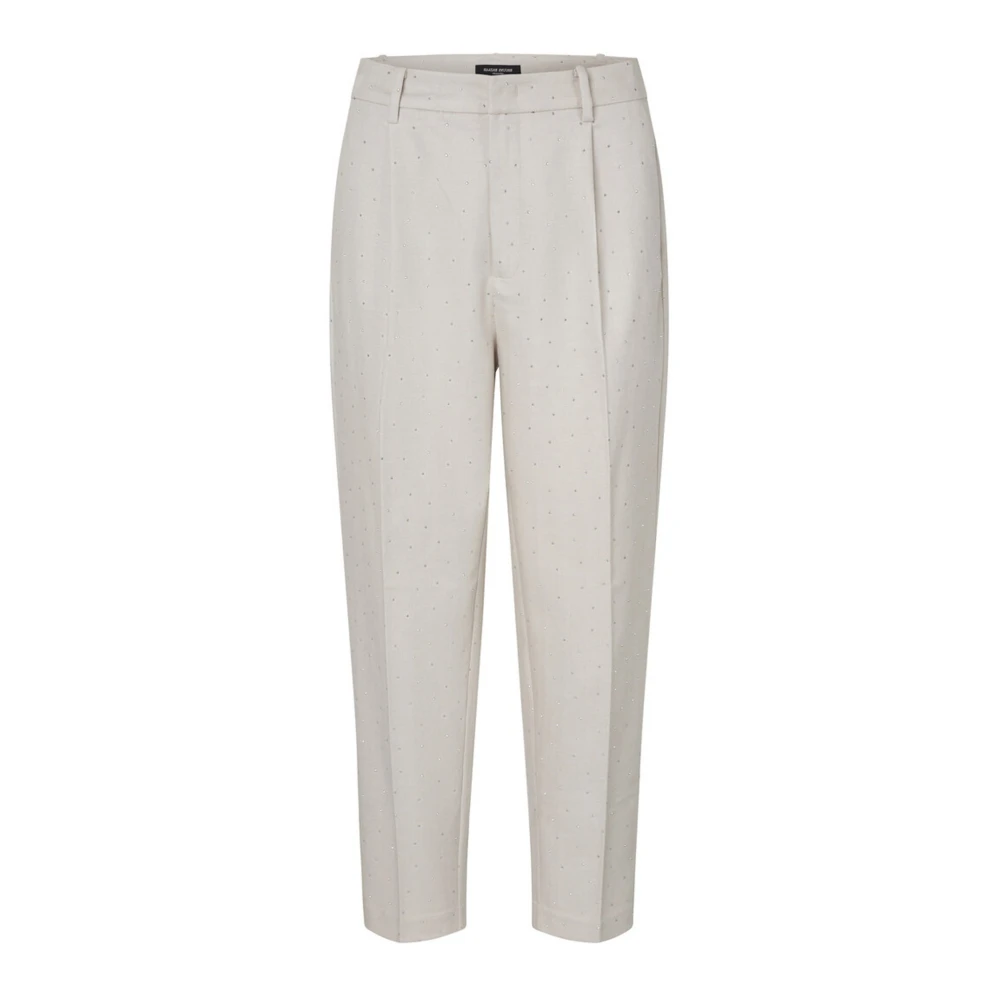 Bruuns Bazaar Corymbiabbdagny broek met imitatie-stenen detail Beige Dames