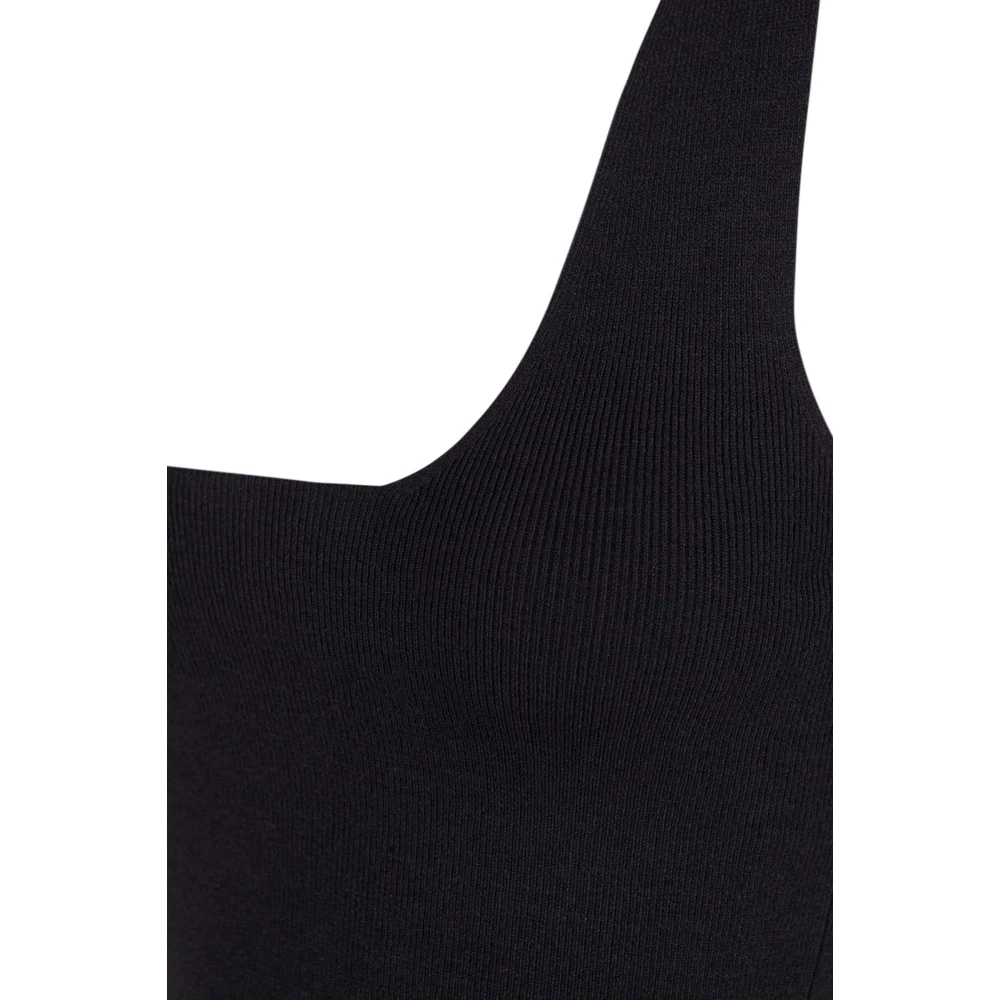 Cortana Zwarte Zijden Tussah Tanktop Black Dames