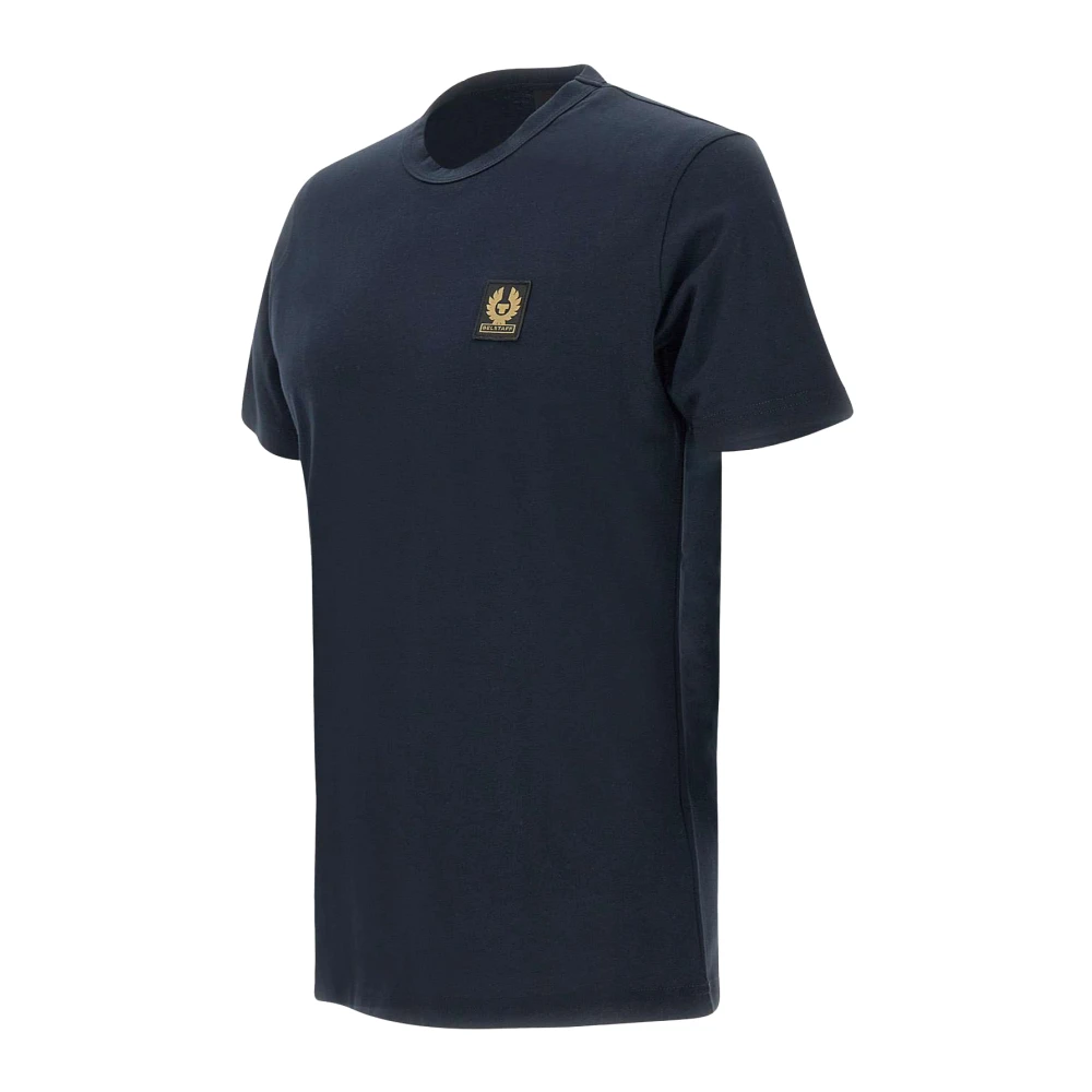 Belstaff Blauw Katoenen T-shirt met Phoenix Logo Blue Heren