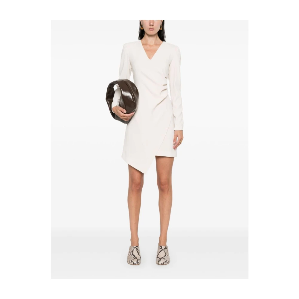 Twinset Elegante Ivoorwitte Crepe Jurk White Dames