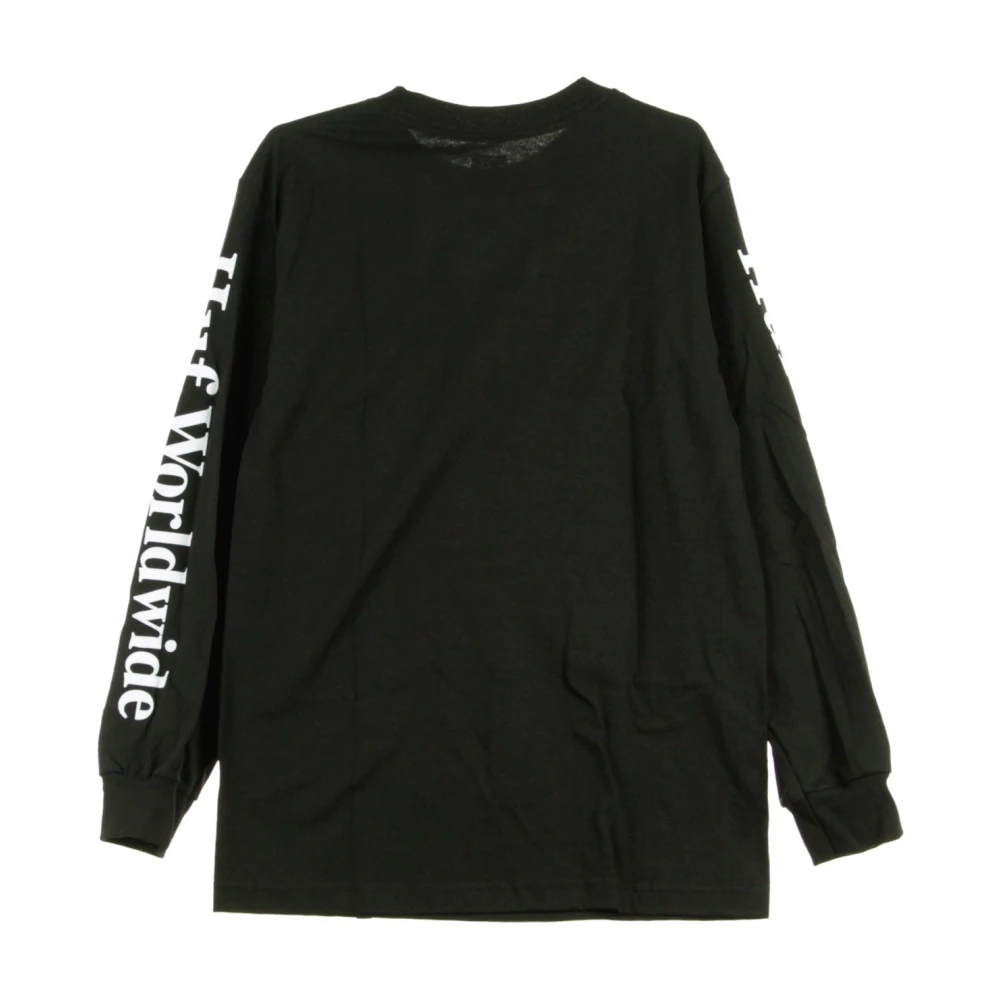 HUF Heren Lange Mouw T-shirt Zwart Wit Black Heren