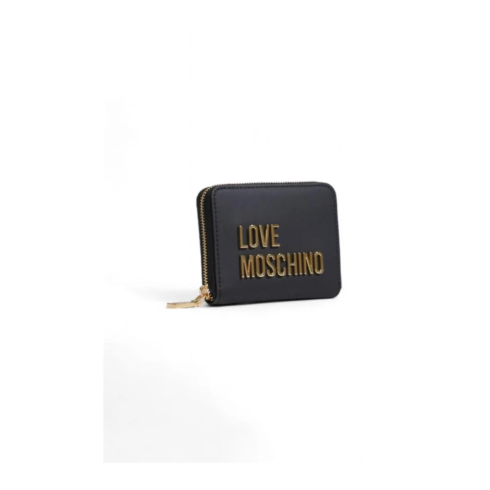 Love Moschino Stijlvolle Polyurethaan Damesportemonnee Black Dames
