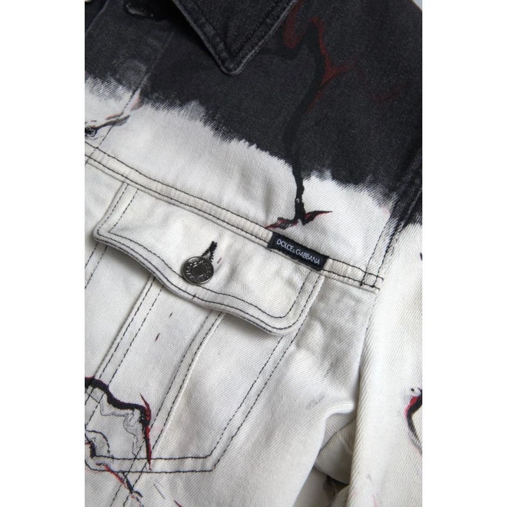 Dolce & Gabbana Multicolor Katoenen Stretch Denim Jack Multicolor Heren