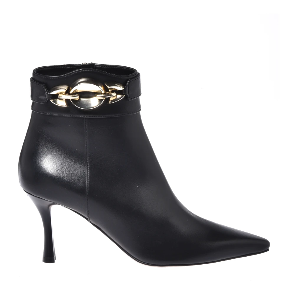 Baldinini Vrouw Zwart Schoenen Dames, 39 Eu, Leer, Leren Enkelboot