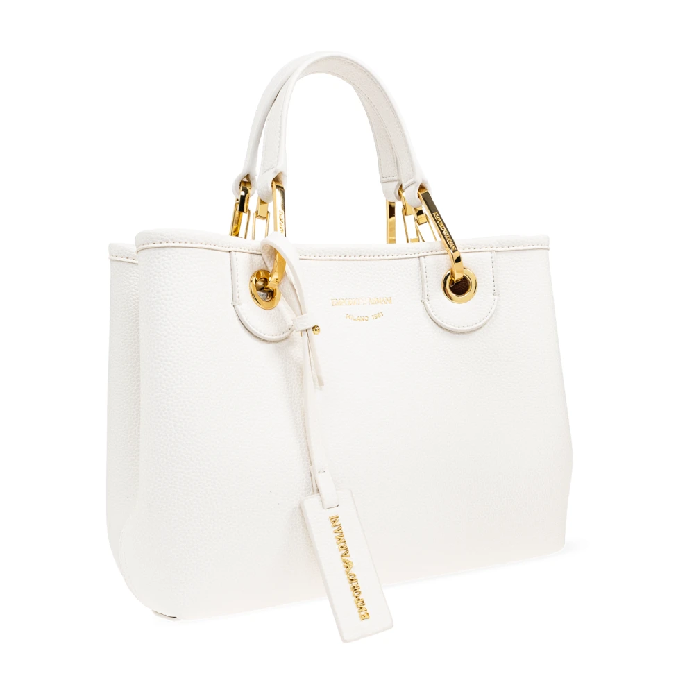 Emporio Armani Eco-leren handtas White Dames