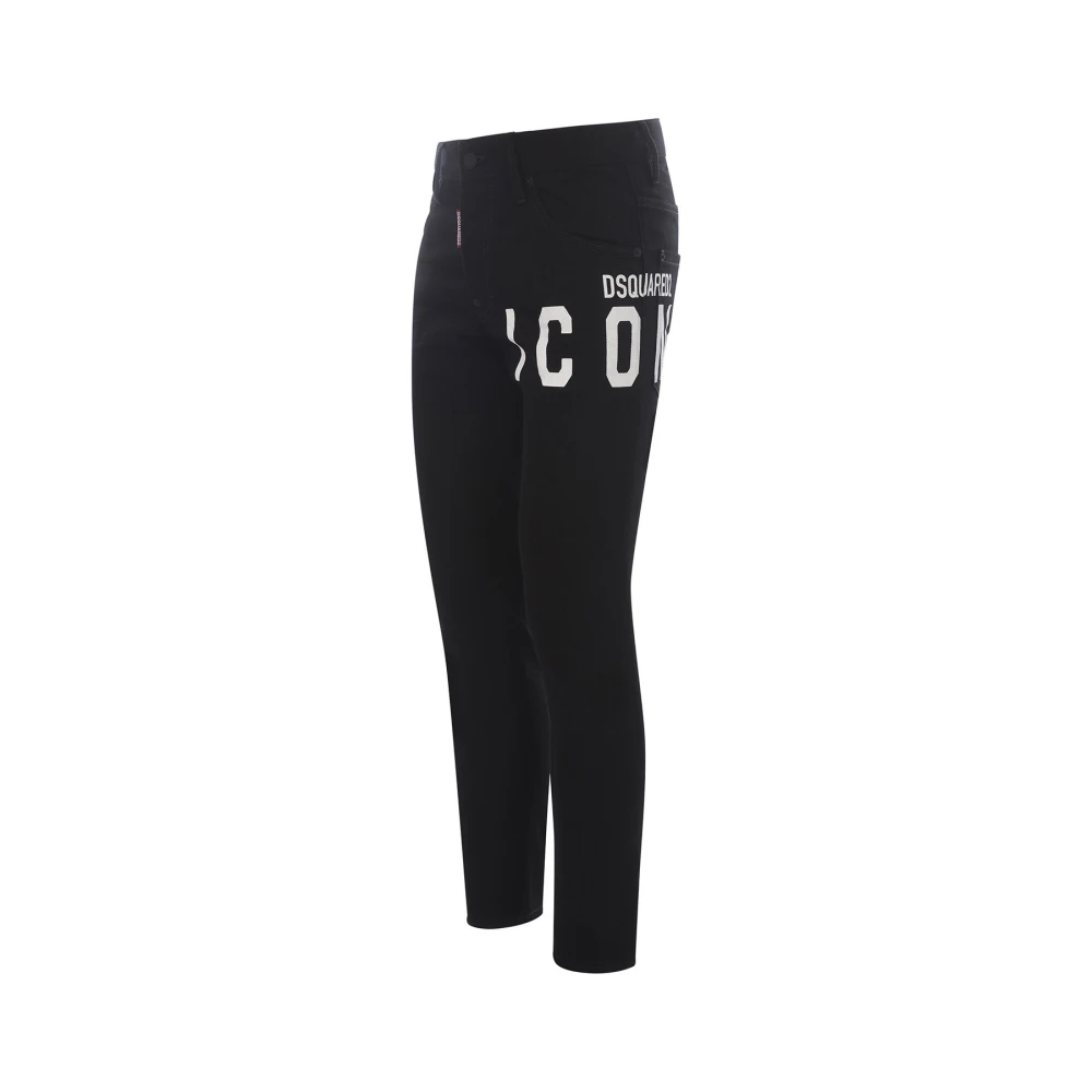 Dsquared2 Zwarte Jeans Aw23 Black Dames