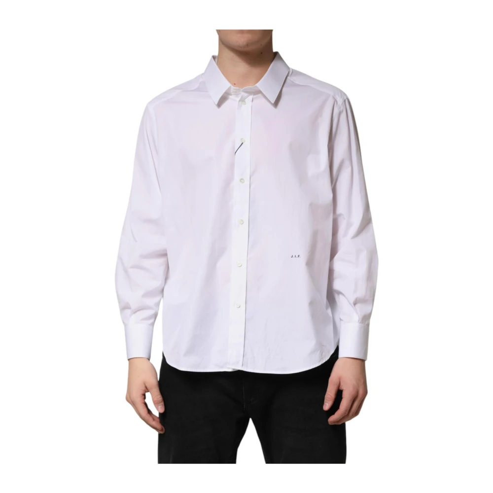 Dolce & Gabbana Men's White Casual Shirts, 5XL, Sartoria Cotton Collared Dress Shirt