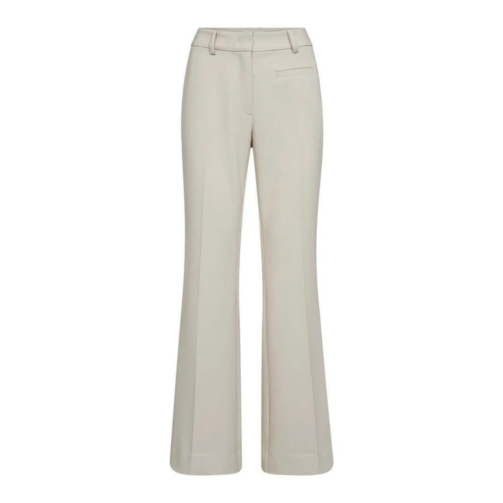 Haute L'amitié Women's White Pearl Wide Leg Plain Trousers - Wide Trousers - Xs - Trousers