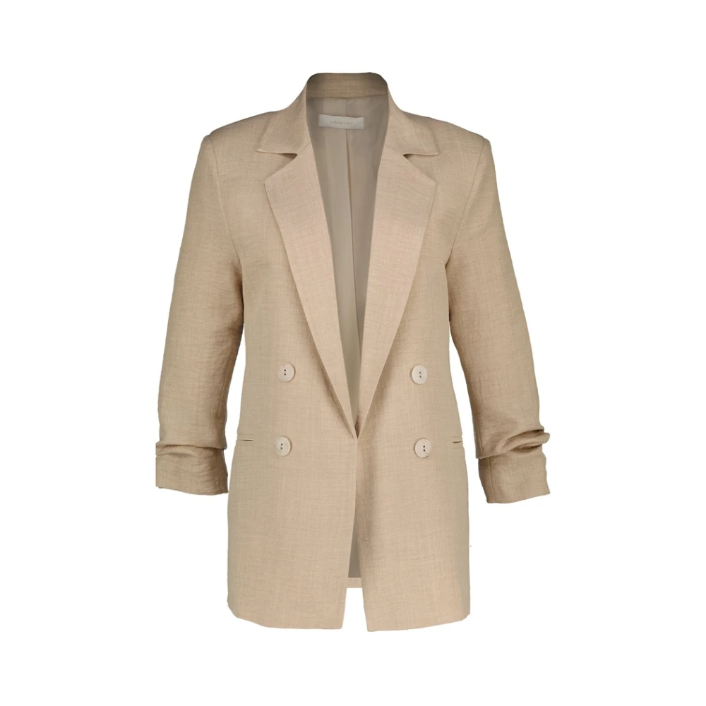 Amélie & Amélie Elegant Beige Blazer Beige Dames