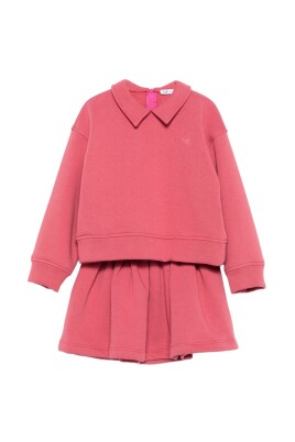pink-sweatsuit-skirt-and-sweatshirt-set