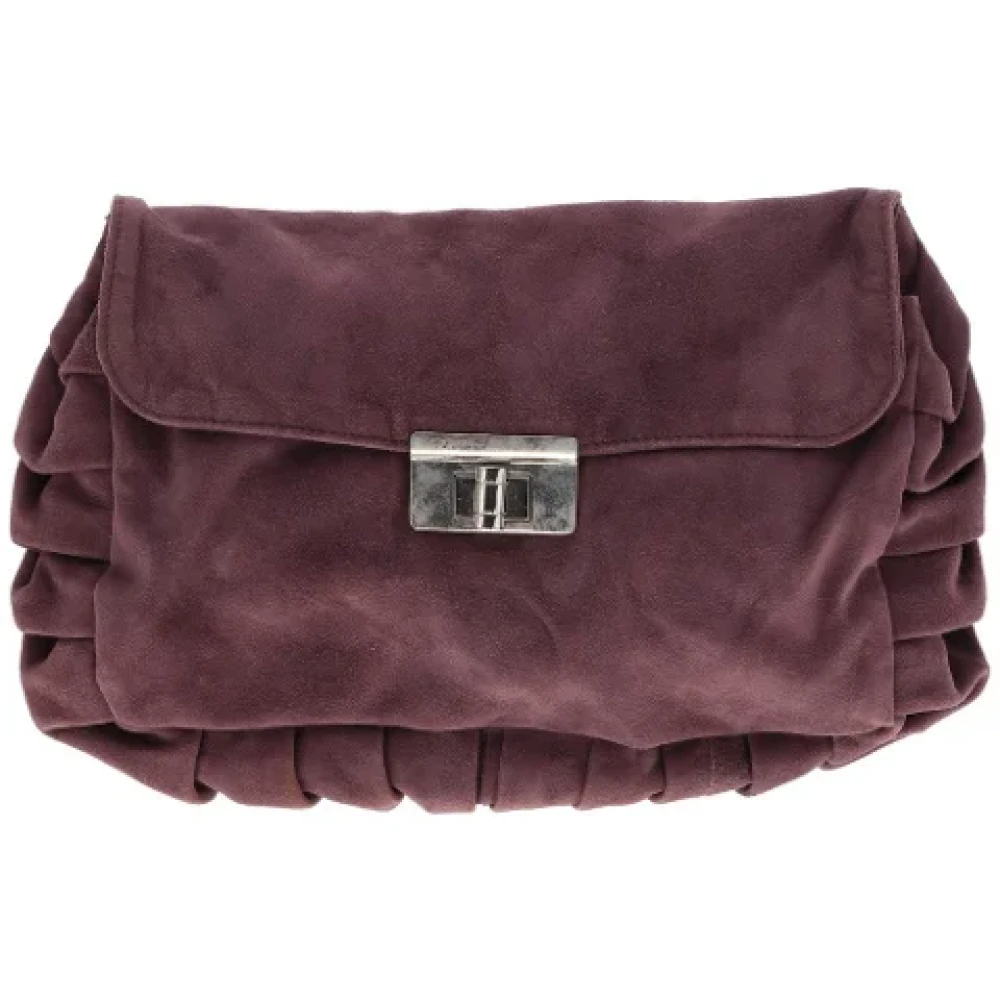 Marni Pre-owned Suede handbags Purple Dames