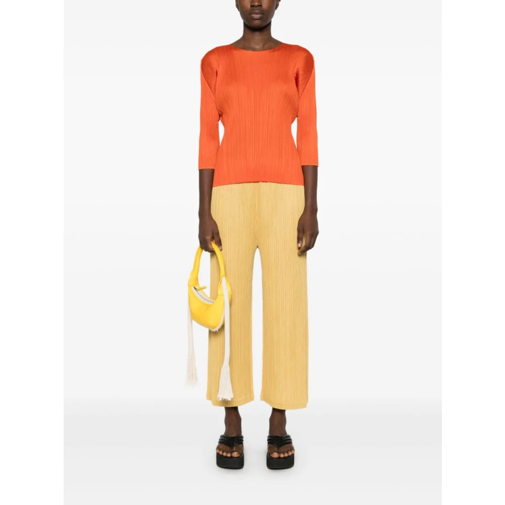 Issey Miyake Casual Katoenen Overhemd voor Mannen Orange Dames