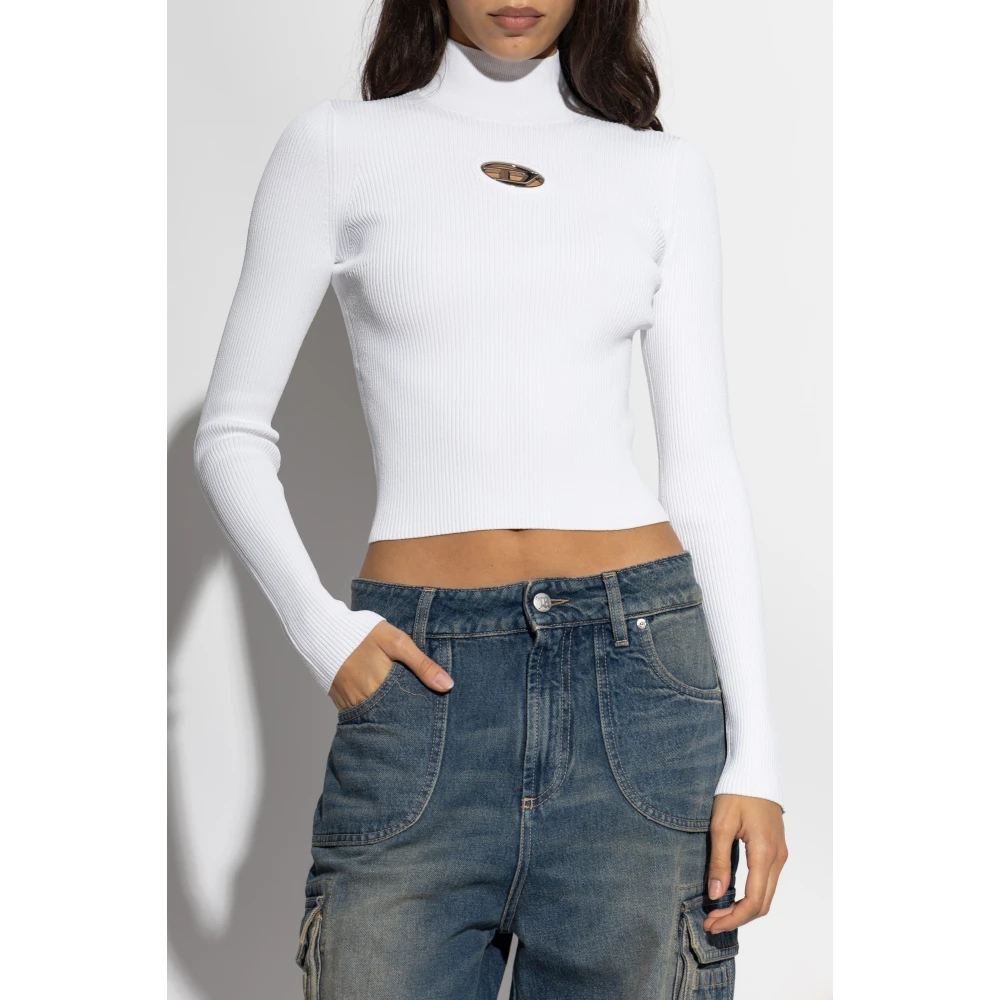 Diesel Turtleneck M-Valari-Tn White Dames