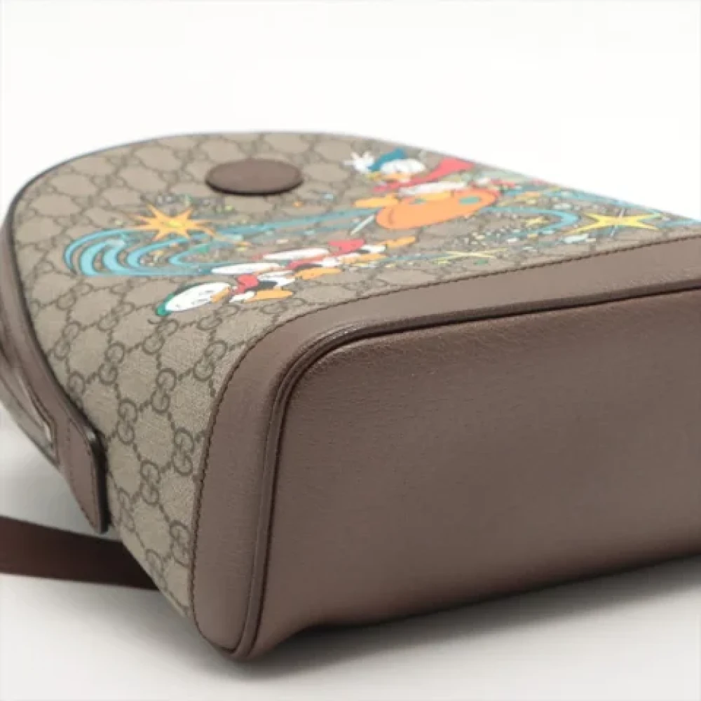 Gucci Vintage Pre-owned Canvas backpacks Brown Dames