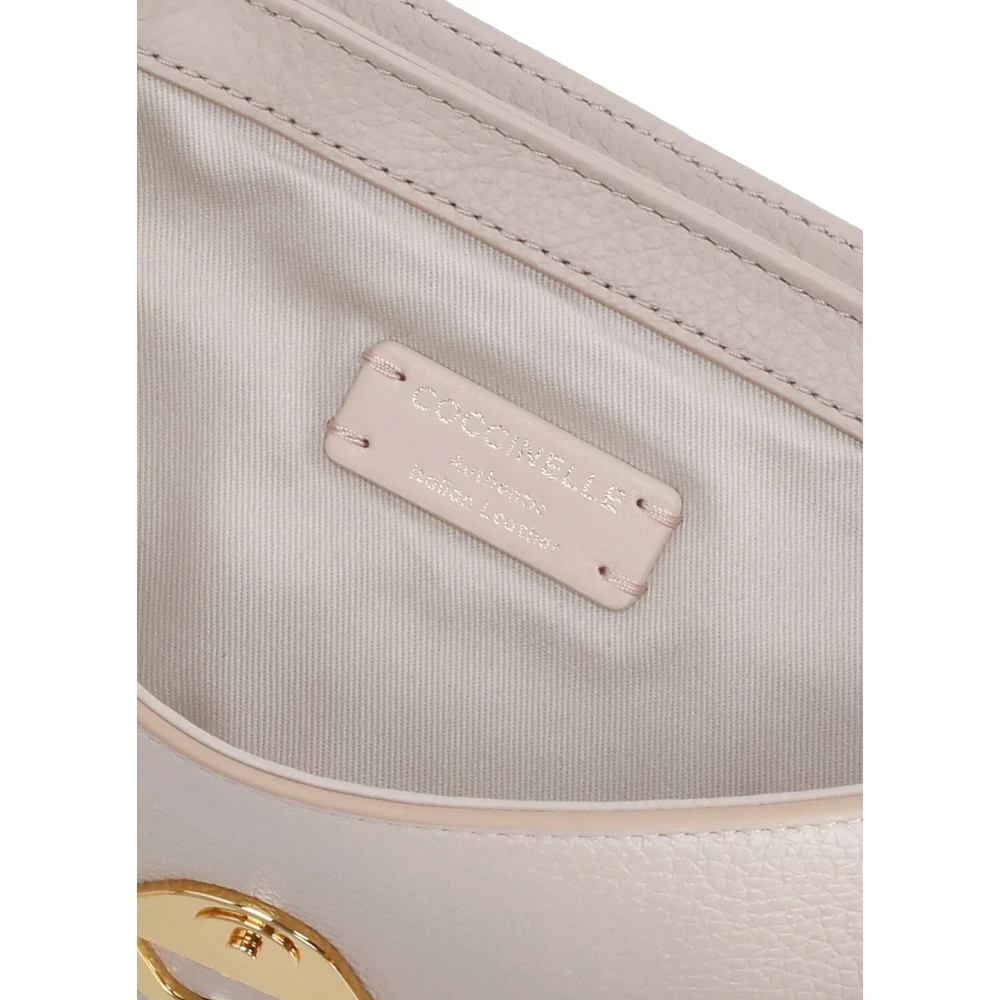 Coccinelle Roze Leren Schoudertas met Ketting Pink Dames