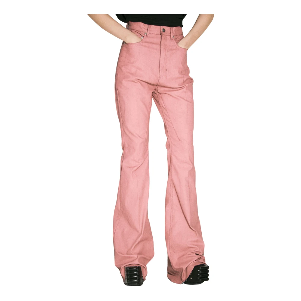 Rick Owens Coated Finish Bolan Broek Pink Dames