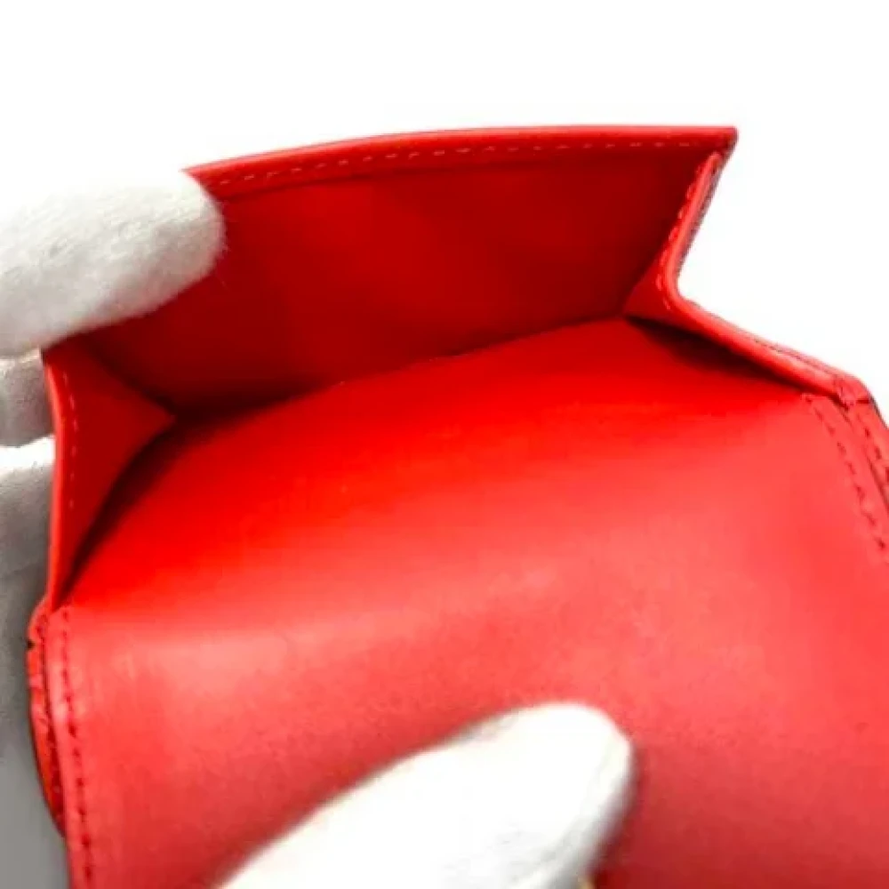 Loewe Pre-owned Leather wallets Red Dames