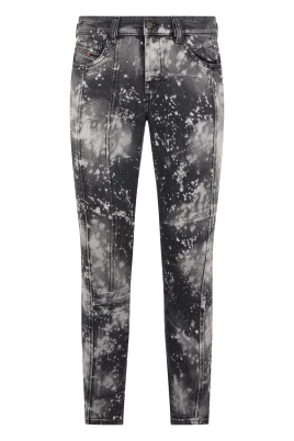Grå och svarta stentvättade slim fit jeans