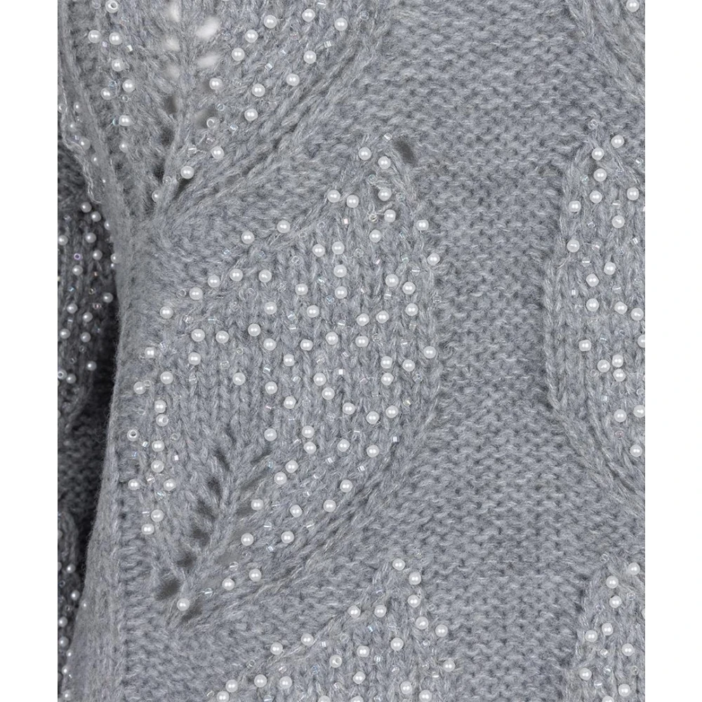 Esqualo Melange Parel Grijs Trui Gray Dames