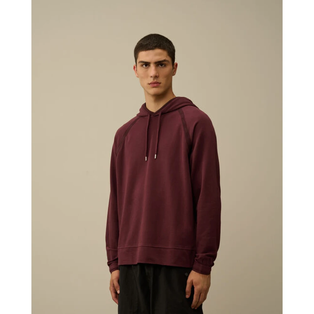 C.P. Company Logo capuchontrui licht fleece Purple Heren