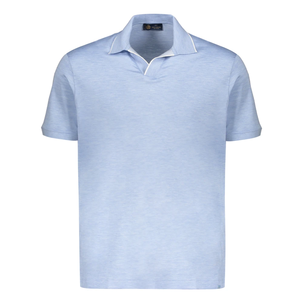 Paul & Shark Blue Silk-Cotton Polo - Male - Polo Shirts - S - Tops