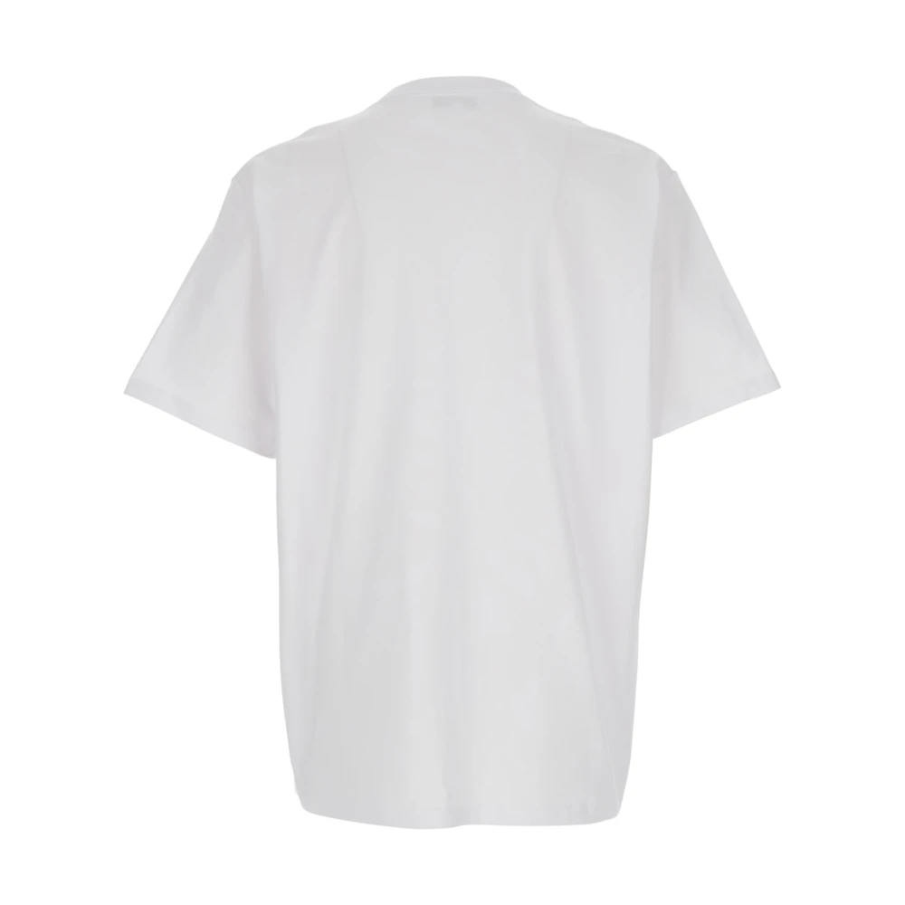 JW Anderson Wit T-shirt met logo borduursel White Heren