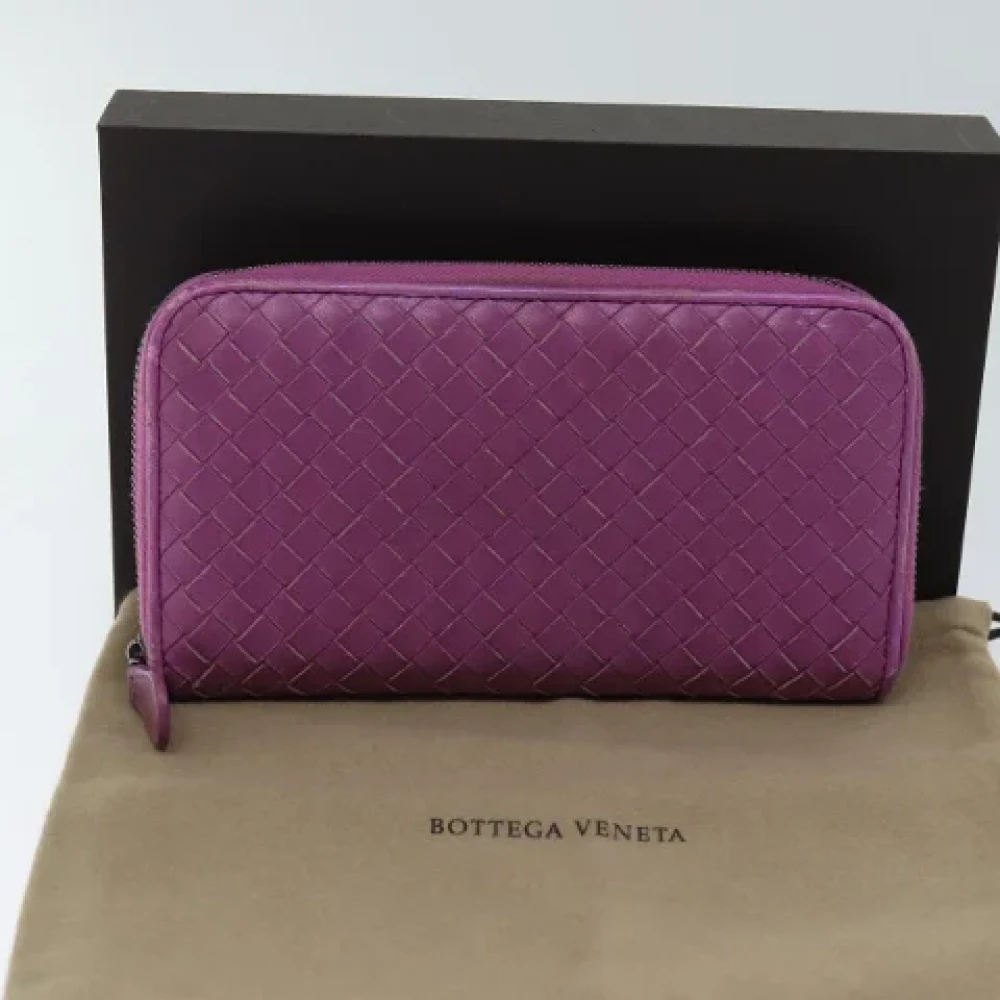 Bottega Veneta Vintage Pre-owned Leather wallets Pink Dames