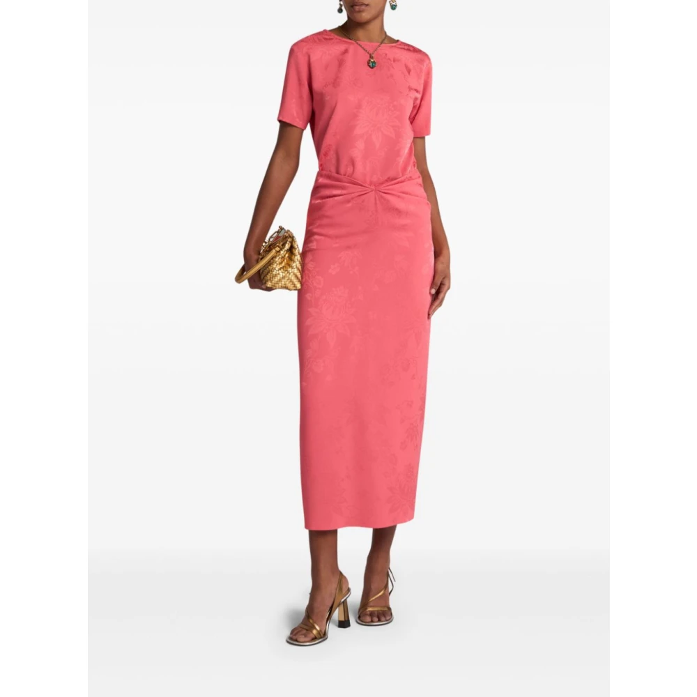 ETRO Koraalblad Lange Rok Pink Dames