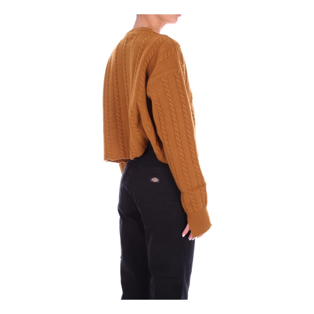 Semicouture Bruine Geborduurde Trui Brown Dames