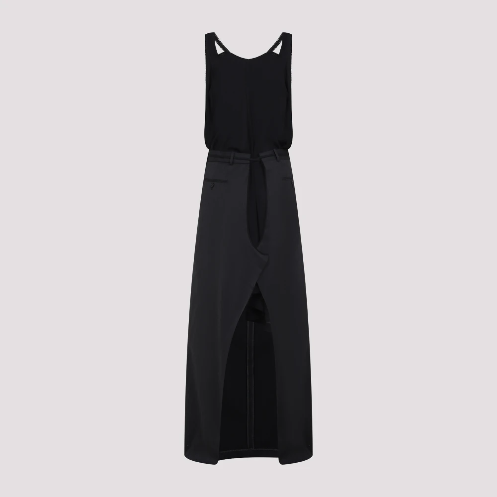 Balenciaga Zwarte Gepatchte Slip Jurk Black Dames
