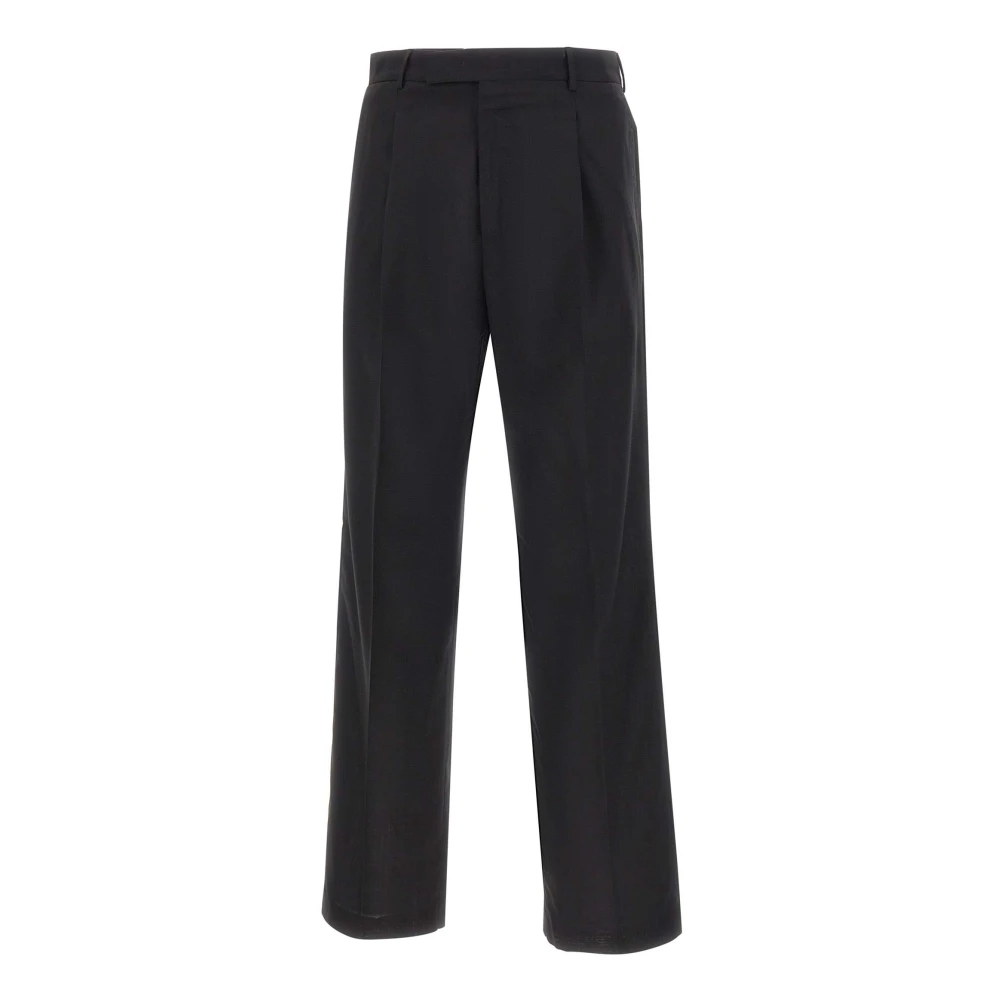 Pt Torino Men's Black Quindici Trousers - Straight Trousers - L - Trousers