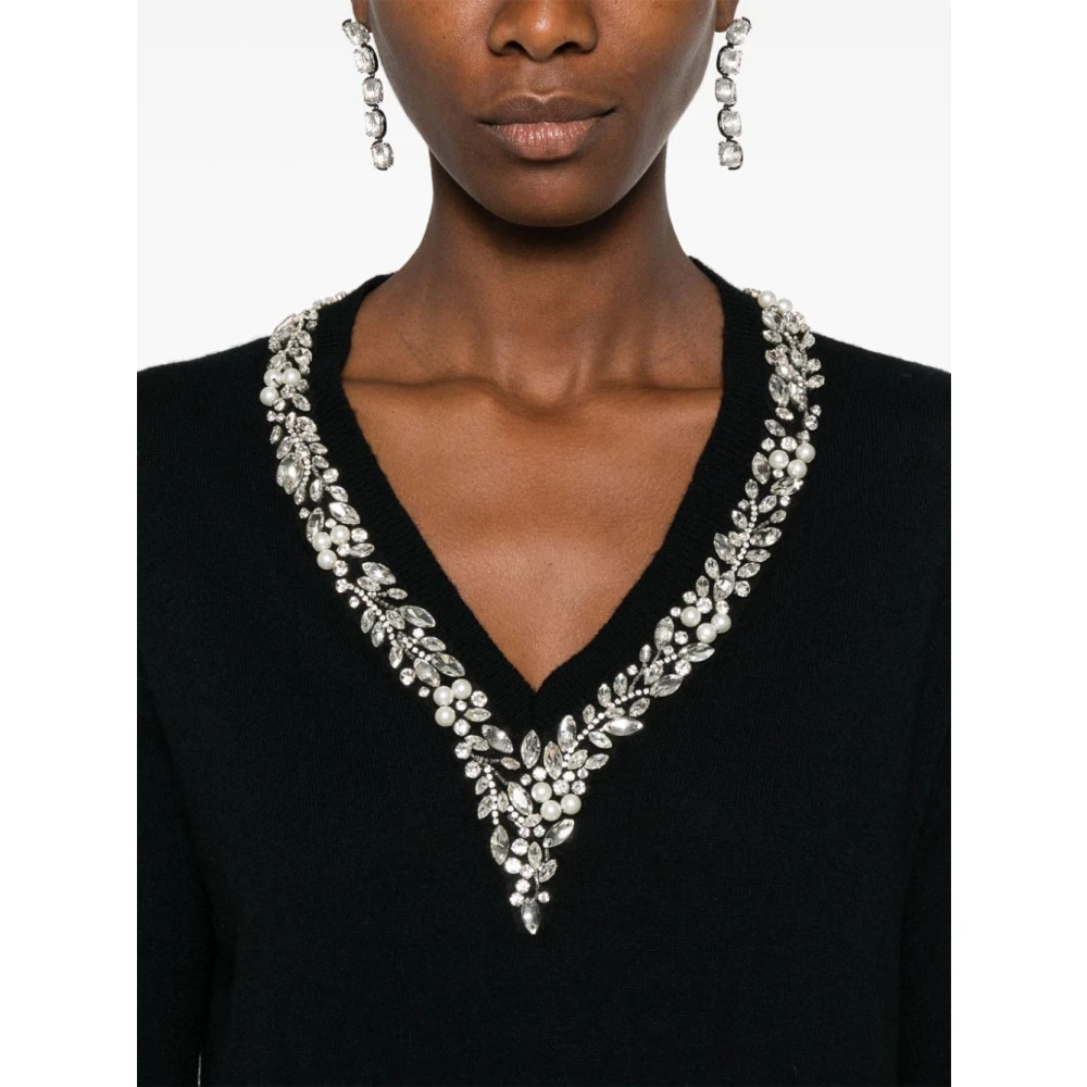 Ermanno Scervino Kristal versierde trui Black Dames