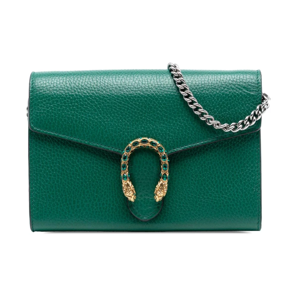 Gucci Vintage Women's Green Pre-Owned Chain Wallet