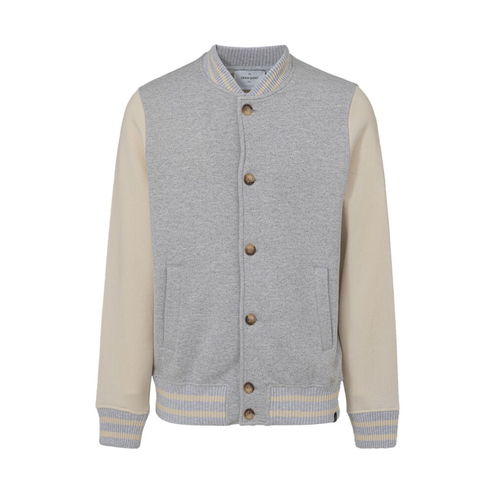 Grey Cotton Jacket Gran Sasso Bomber Jackets Miinto