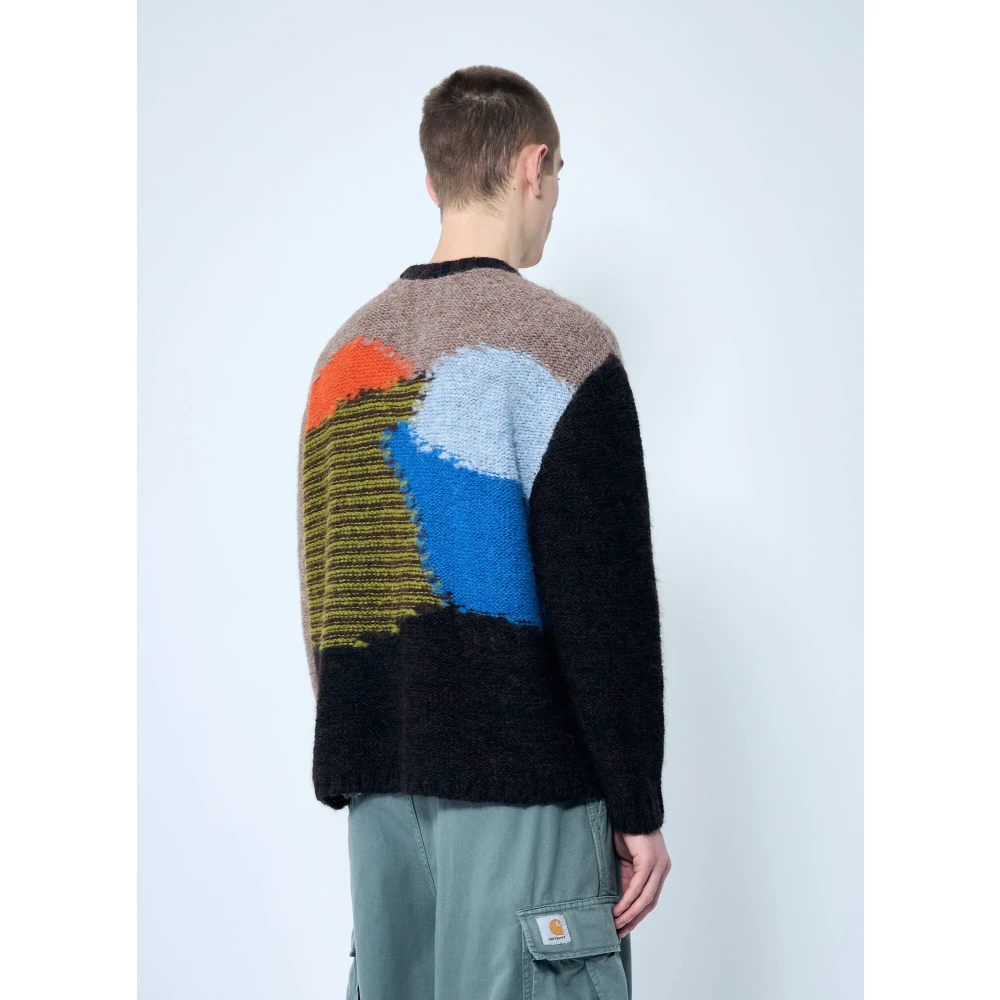 Brain Dead Grafische Jacquard Gebreide Trui Multicolor Heren