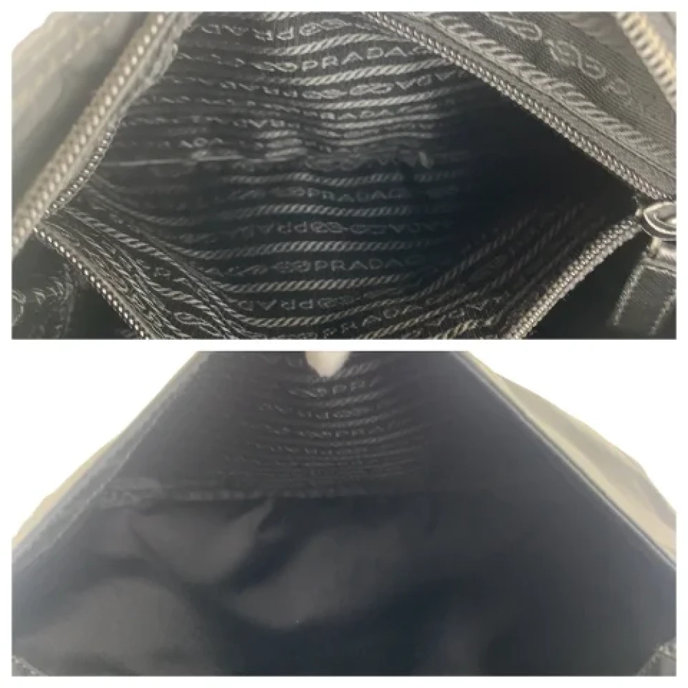 Prada Vintage Pre-owned Canvas prada-bags Black Dames