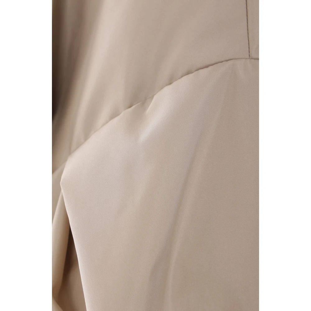 Max Mara Beige regenbestendige parka met hoge kraag Brown Dames