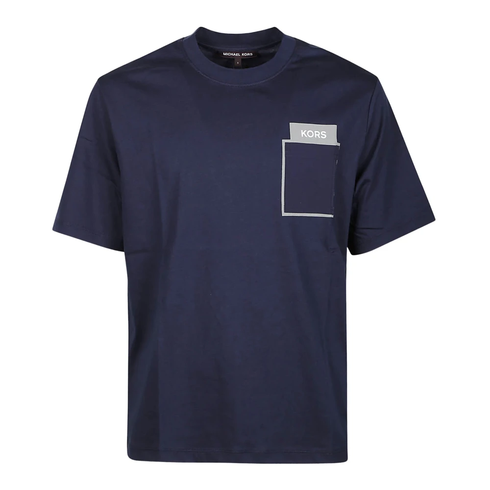 Michael Kors Midnight Heat Transfer T-Shirt Blue Heren