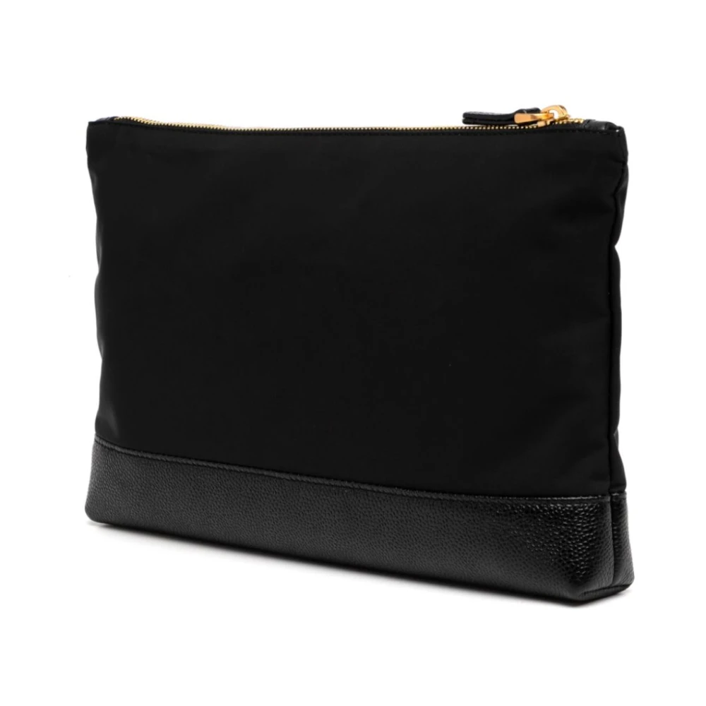 Thom Browne Zwart Nylon Stijlvolle Modieuze Jas Black Heren