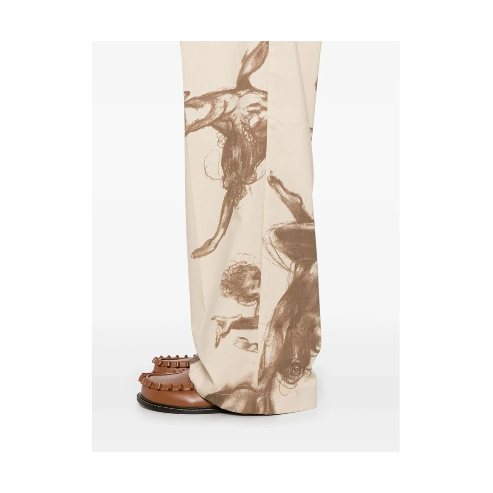 KidSuper Studios Ecru Kinderbroek met Verborgen Rits Beige Heren