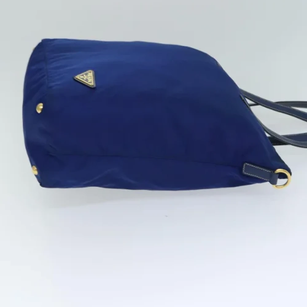 Prada Vintage Pre-owned Nylon totes Blue Dames