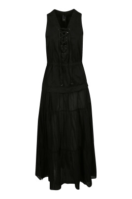 pinko ruched flared dress Midi Flared Dress