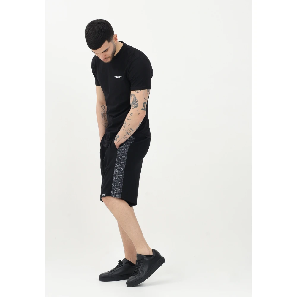 Emporio Armani EA7 Sportieve Zwarte Shorts Lente Zomer Black Heren