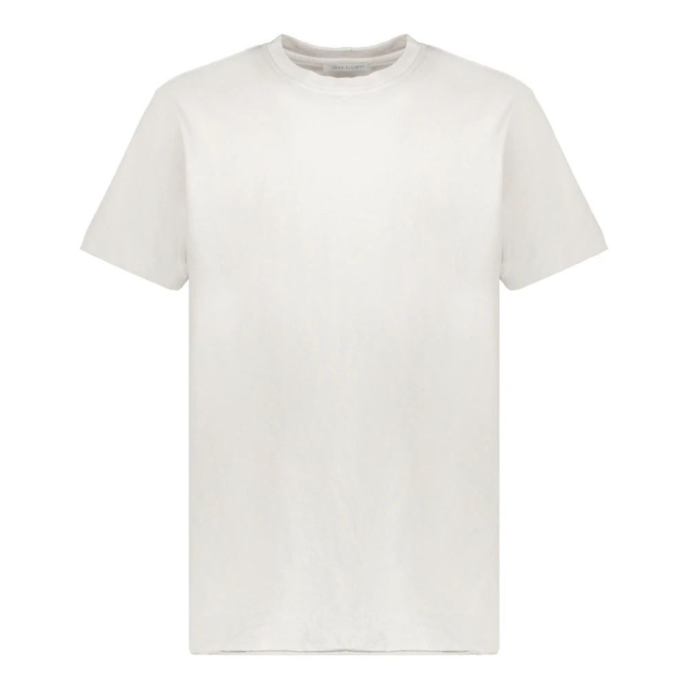 John Elliott Geribbeld Katoenen T-shirt Gray Heren