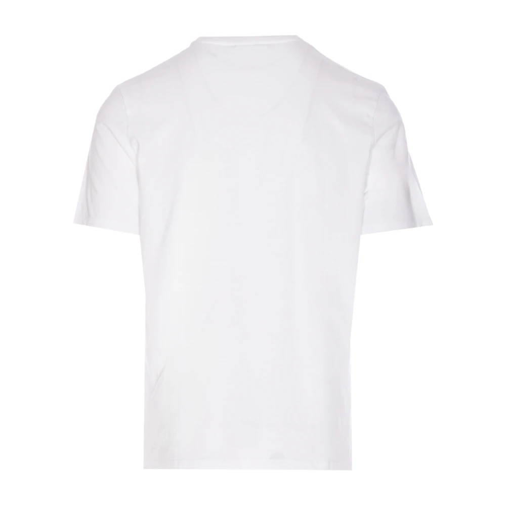 Maison Kitsuné Wit T-shirt met Fox Patch Logo White Heren