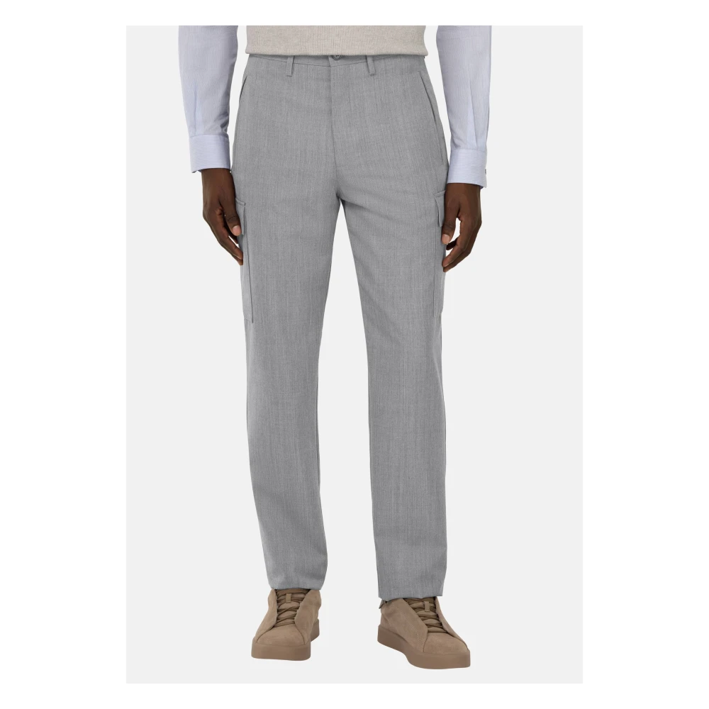 Boggi Milano B Reizen Technische wollen broek Gray Heren