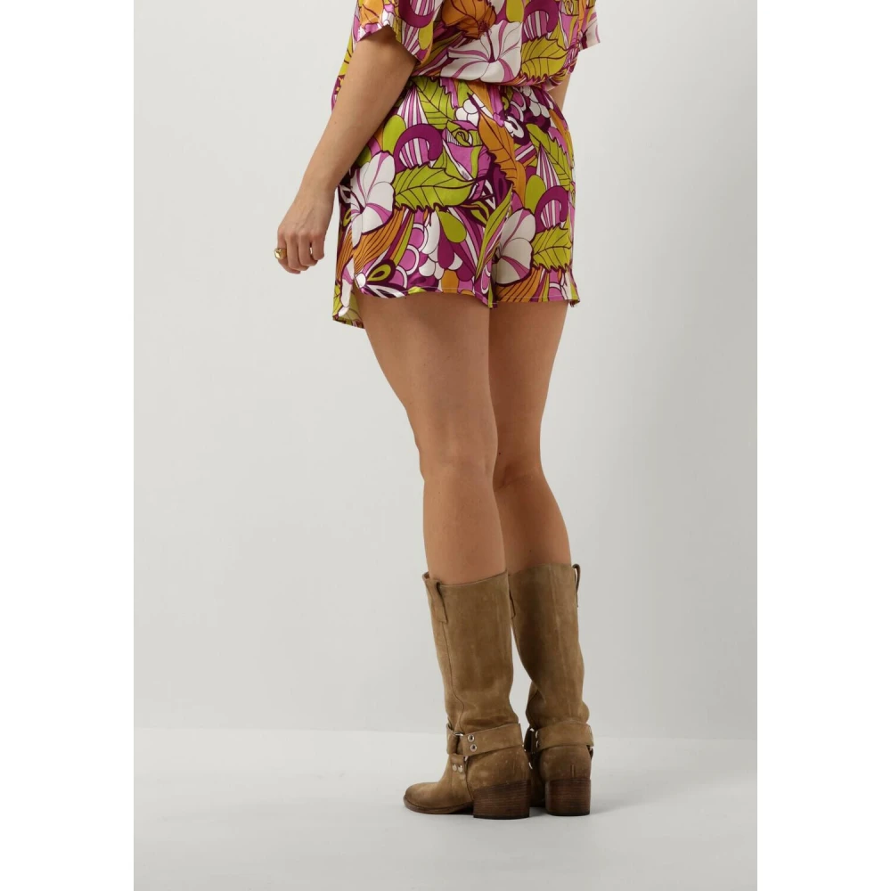 Colourful Rebel Bloemen Satijnen Short Tilly Multicolor Dames